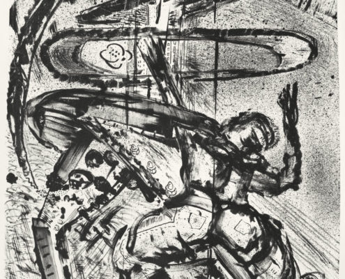 Sighard Gille, Herr, die Not ist groß, 2015, Lithografie, 31 x 42 cm