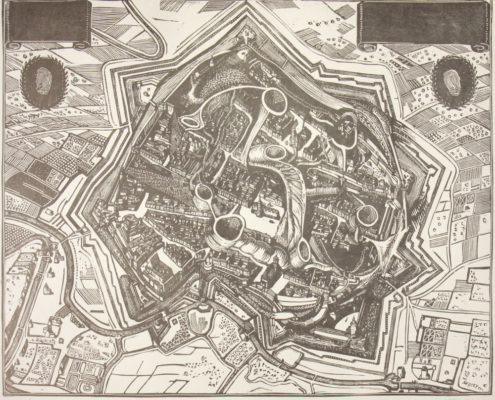 Stefanie Marx, Transfer, 2016, Linolstich/Linolschnitt, 62 x 78 cm