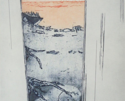 Constanze Zorn, Überfahrt, 2016, Radierung/Aquatinta, 49 x 28,5 cm
