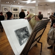 Blick in die Ausstellung der 35. Leipziger Grafikbörse