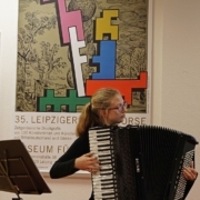 35. Leipziger Grafikbörse – Musikalische Umrahmung von Anne-Kathrin Köhn (Akkordeon)