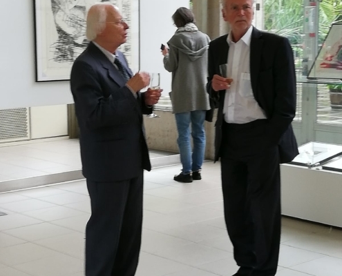 Herr Behrends und Herr Böttcher von der Grafikbörse Leipzig