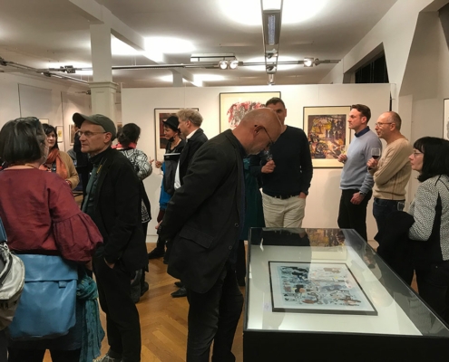 37. Grafikbörse – Blick in die Ausstellung zur Eröffnung