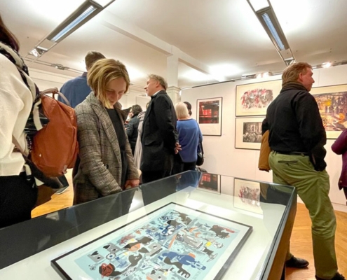 37. Grafikbörse – Blick in die Ausstellung am Eröffnungstag