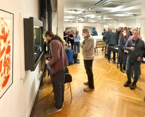37. Grafikbörse – Blick in die Ausstellung am Eröffnungstag