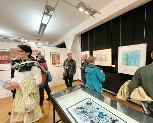 37. Grafikbörse – Blick in die Ausstellung am Eröffnungstag