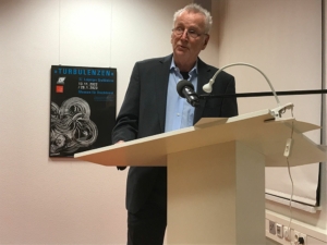 37. Grafikbörse – Vereinsvorsitzender Steffen Böttcher
