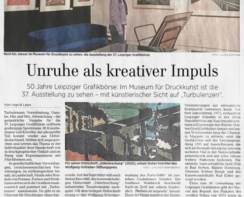 37. Leipziger Grafikbörse – LVZ vom 22.11.2022