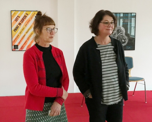 Neujahrsempfang der Leipziger Grafikbörse – Petra Natascha Mehler und Katrin Kunert