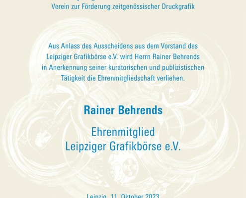 Ehrenurkunde für Rainer Behrends