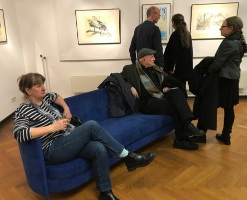 Eröffnung der 38. Leipziger Grafikbörse – Besucher in der Ausstellung