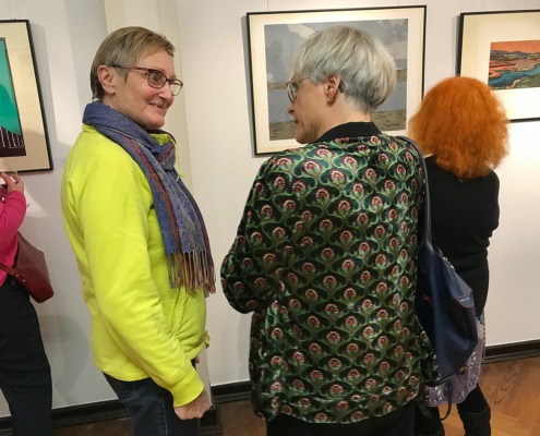 Eröffnung der 38. Leipziger Grafikbörse – Besucher in der Ausstellung