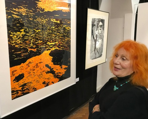 Eröffnung der 38. Leipziger Grafikbörse – Besucher in der Ausstellung