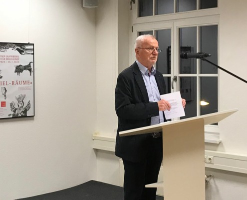 Eröffnung der 38. Leipziger Grafikbörse – Vereinsvorsitzender Steffen Böttcher